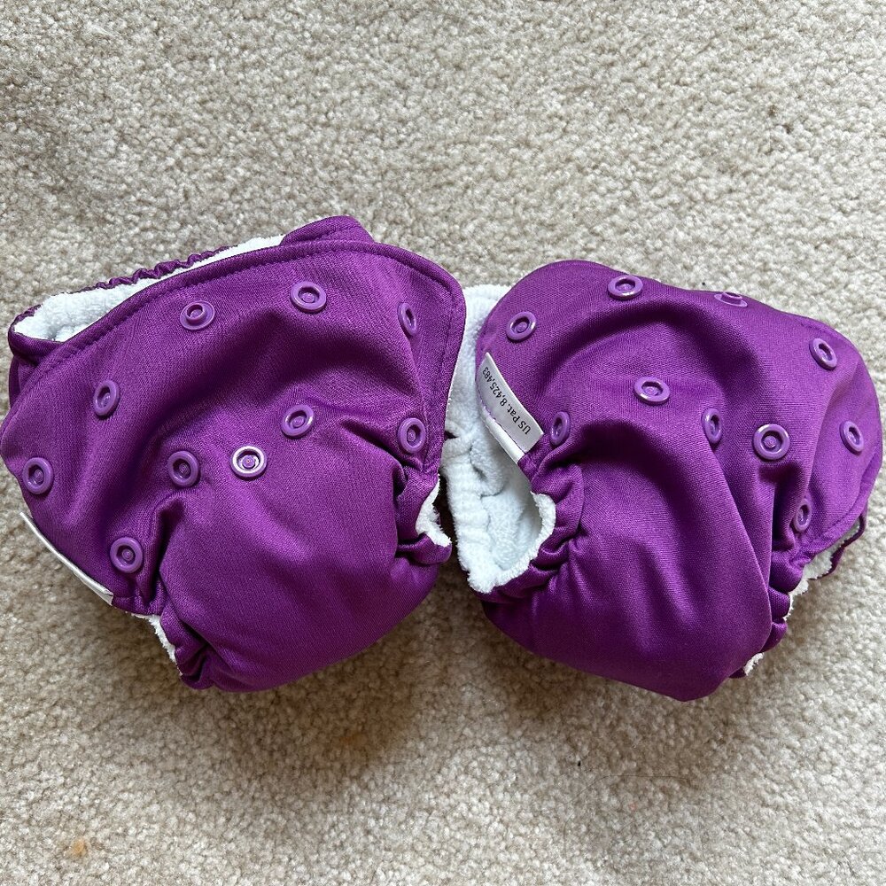 KangaCare Lil’ Joey Reusable Newborn Cloth Diaper Set of 2 - Orchid